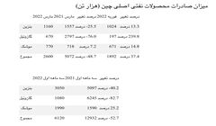 چین: در سه ماهه اول صادرات بنزین، گازوئیل وسوخت موشک در مقیاس سالانه 53 درصد کاهش یافت